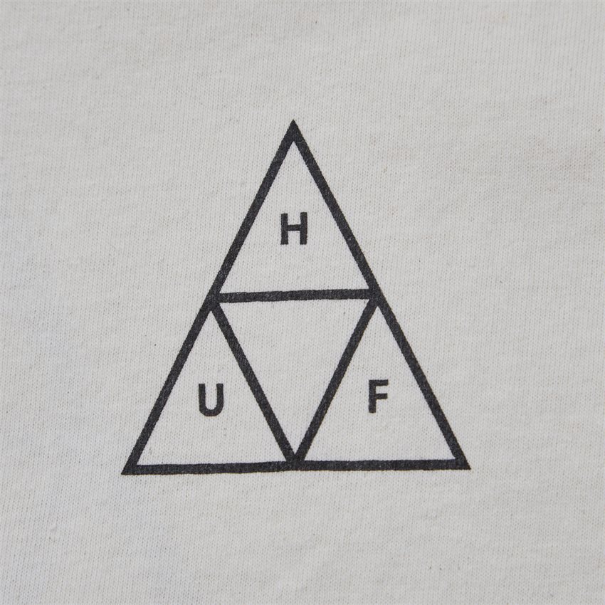 HUF T-shirts ESSENTIALS TT LS TEE OFF WHITE